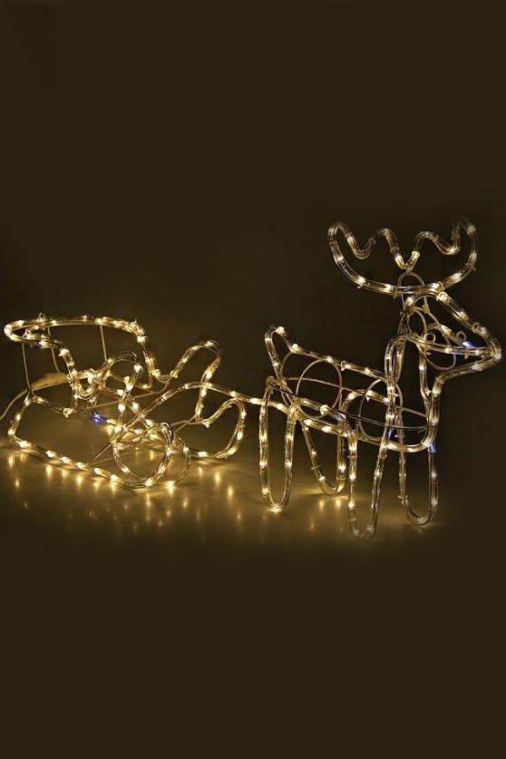 Фигура дюралайт Олень с санями 48см 2315101